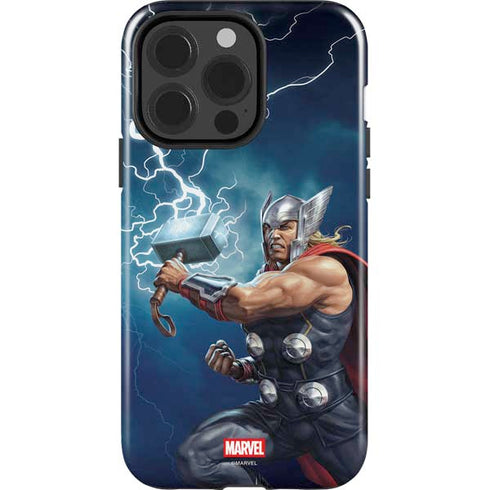 Marvel Thor Thor and Mjolnir iPhone 15 Pro Impact Case