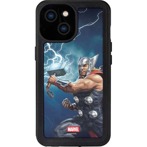 Marvel Thor Thor and Mjolnir iPhone 15 Waterproof Case
