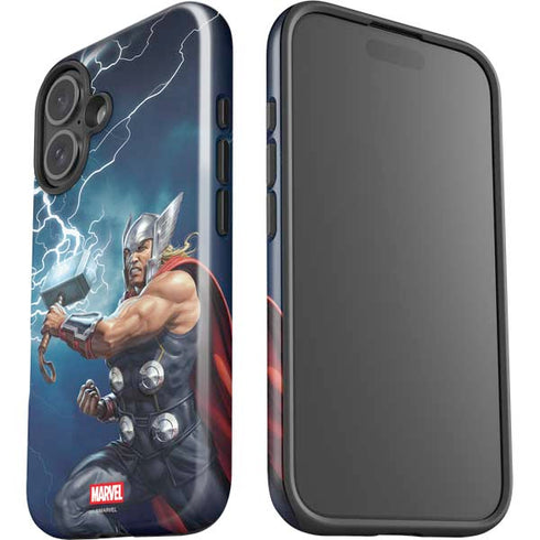 Marvel Thor Thor and Mjolnir iPhone 16 Impact Case