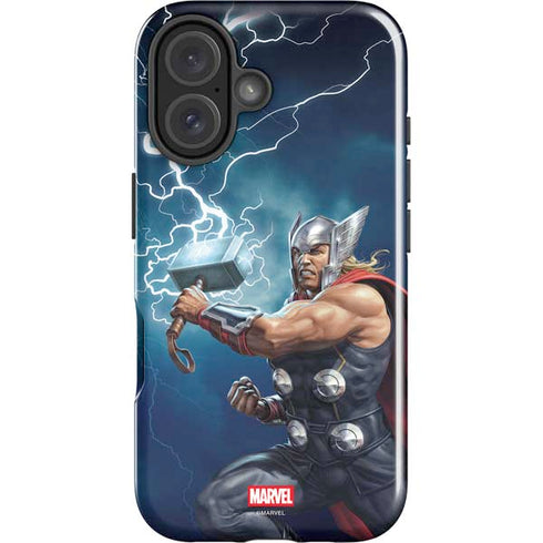 Marvel Thor Thor and Mjolnir iPhone 16 Plus Impact Case