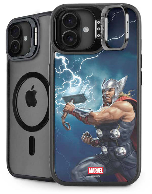 Marvel Thor Thor and Mjolnir iPhone 16 Plus Kickstand Case