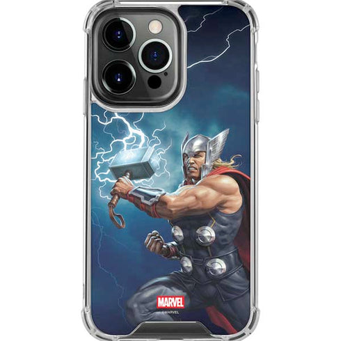 Marvel Thor Thor and Mjolnir iPhone 16 Pro Max Clear Case