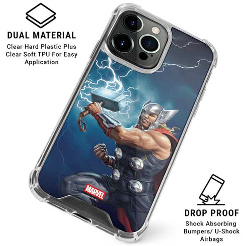 Marvel Thor Thor and Mjolnir iPhone 16 Pro Max Clear Case