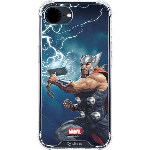 Marvel Thor Thor and Mjolnir iPhone 16e Clear Case