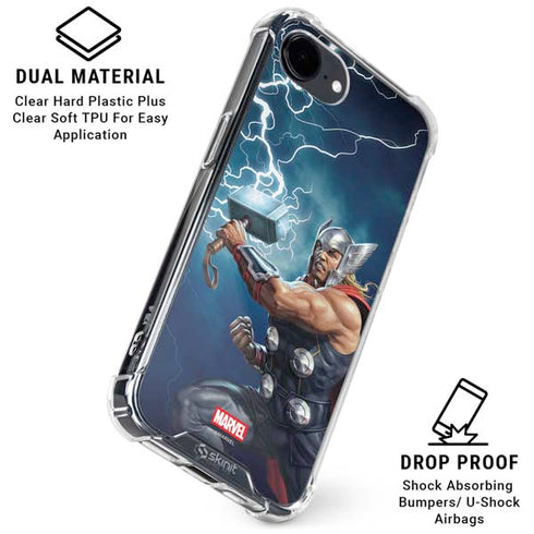 Marvel Thor Thor and Mjolnir iPhone 16e Clear Case