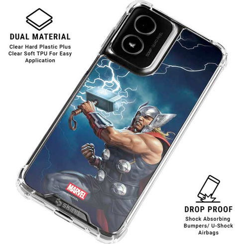 Marvel Thor Thor and Mjolnir Moto G Power 5G (2024) Clear Case