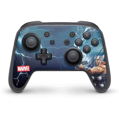 Marvel Thor Thor and Mjolnir Nintendo Switch Pro Controller Skin