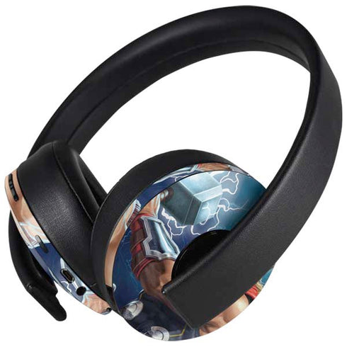 Marvel Thor Thor and Mjolnir PlayStation 4 Gold Wireless Headset Skin