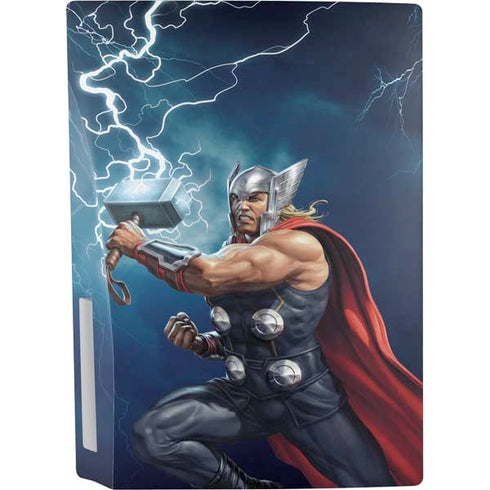 Marvel Thor Thor and Mjolnir PS5 Console Skin