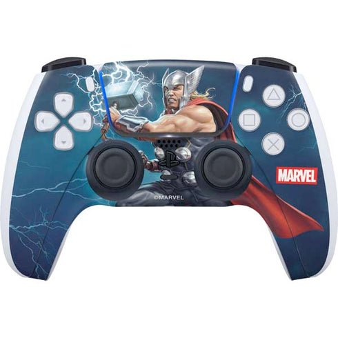 Marvel Thor Thor and Mjolnir PS5 Controller Skin