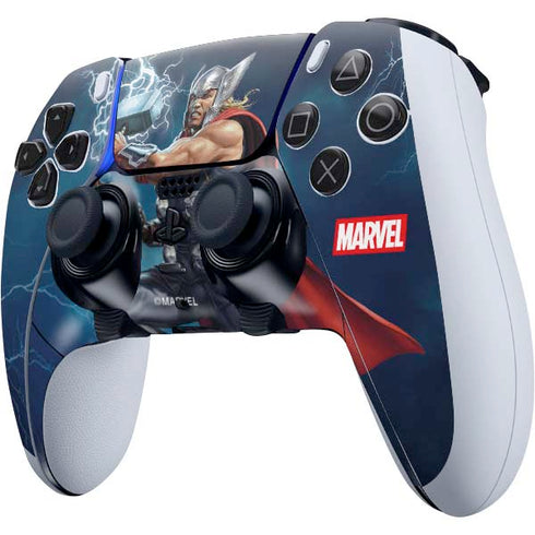Marvel Thor Thor and Mjolnir PS5 DualSense Edge Pro Controller Skin