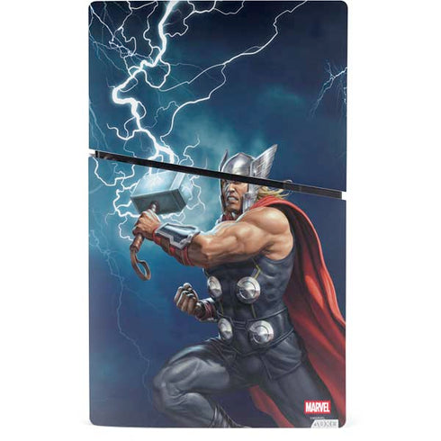 Marvel Thor Thor and Mjolnir PS5 Slim Digital Edition Bundle Skin