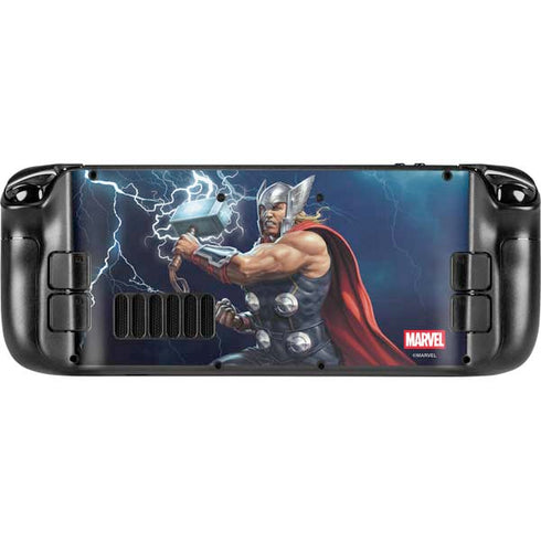 Marvel Thor Thor and Mjolnir Steam Deck Handheld Gaming Computer OLED Skin
