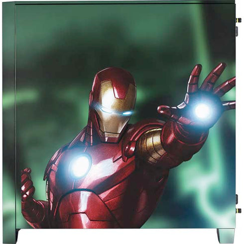 Marvel Tony Stark Iron Man Corsair 4000D Tempered Glass Mid-Tower ATX Case Skin
