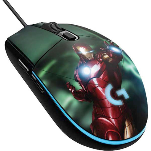 Marvel Tony Stark Iron Man G203 Prodigy RGB Wired Gaming Mouse Skin