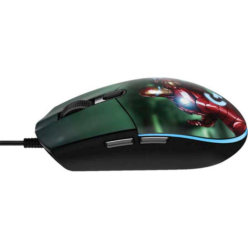 Marvel Tony Stark Iron Man G203 Prodigy RGB Wired Gaming Mouse Skin