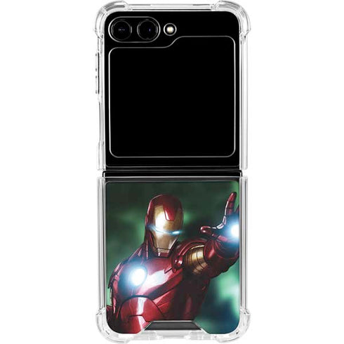 Marvel Tony Stark Iron Man Galaxy Z Flip5 5G Clear Case