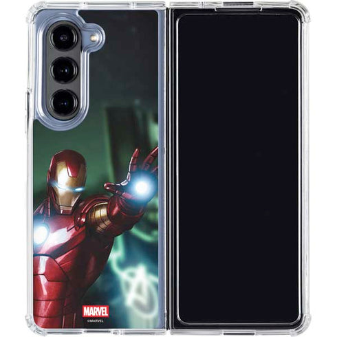 Marvel Tony Stark Iron Man Galaxy Z Fold5 5G Clear Case