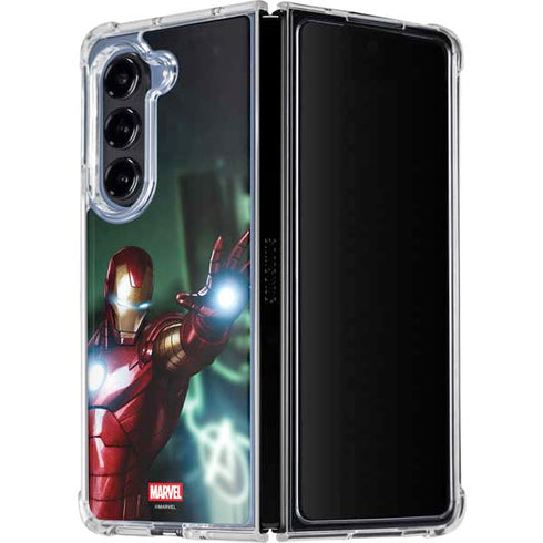 Marvel Tony Stark Iron Man Galaxy Z Fold5 5G Clear Case