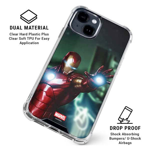 Marvel Tony Stark Iron Man iPhone 14 Plus Clear Case
