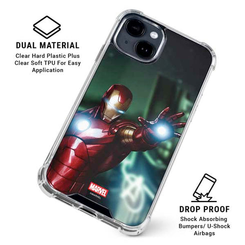 Marvel Tony Stark Iron Man iPhone 15 Plus Clear Case