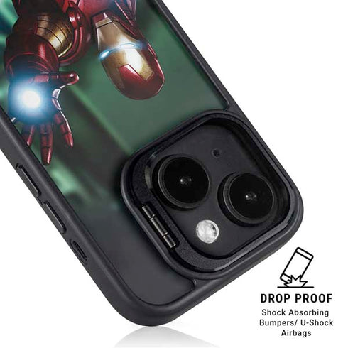 Marvel Tony Stark Iron Man iPhone 15 Plus Kickstand Case