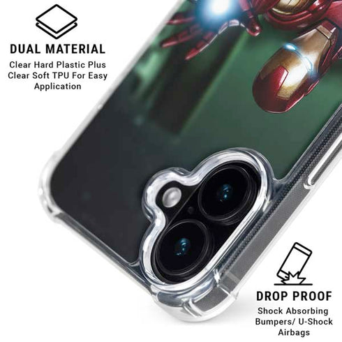 Marvel Tony Stark Iron Man iPhone 16 Clear Case