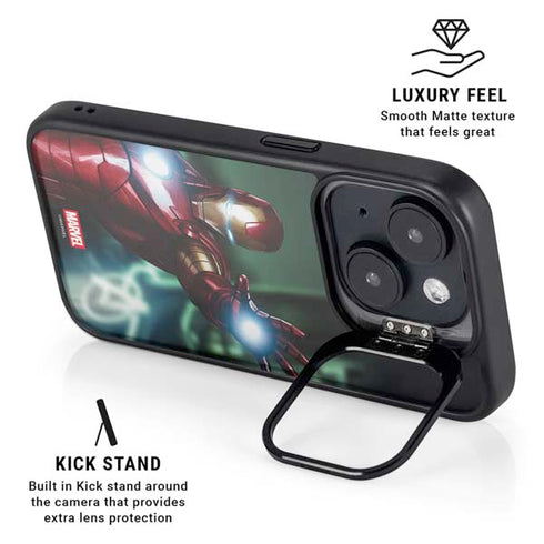Marvel Tony Stark Iron Man iPhone 16 Plus Kickstand Case