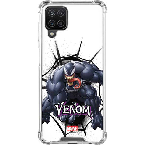 Marvel Venom Reaching Forward Galaxy A12 Clear Case