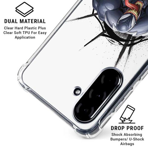Marvel Venom Reaching Forward Galaxy A36 5G Clear Case