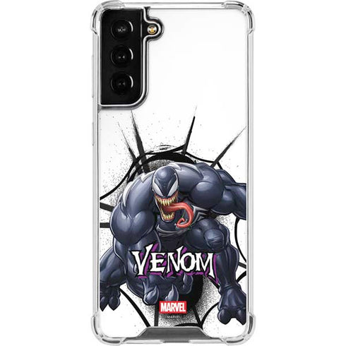 Marvel Venom Reaching Forward Galaxy S21 FE Clear Case