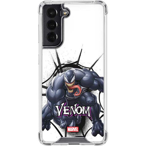 Marvel Venom Reaching Forward Galaxy S22 Clear Case