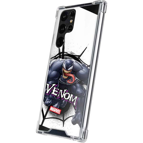 Marvel Venom Reaching Forward Galaxy S22 Ultra Clear Case