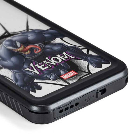 Marvel Venom Reaching Forward Galaxy S23 Plus Waterproof Case