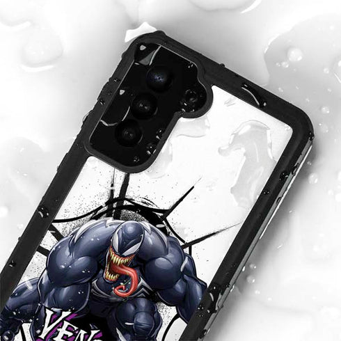 Marvel Venom Reaching Forward Galaxy S24 Plus Waterproof Case
