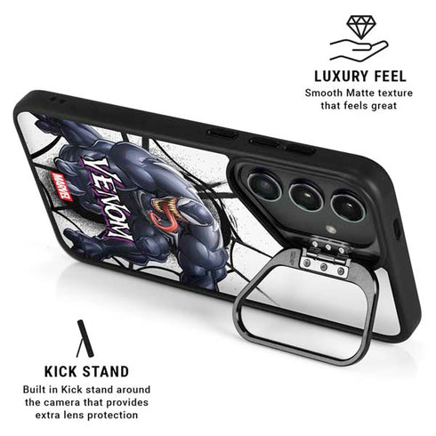Marvel Venom Reaching Forward Galaxy S25 Plus Kickstand Case