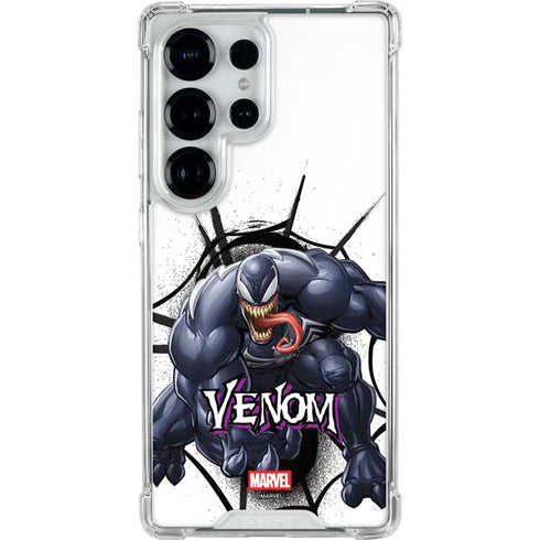Marvel Venom Reaching Forward Galaxy S25 Ultra Clear Case