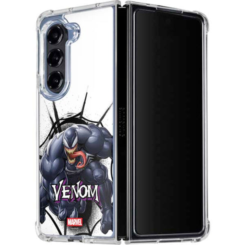 Marvel Venom Reaching Forward Galaxy Z Fold5 5G Clear Case