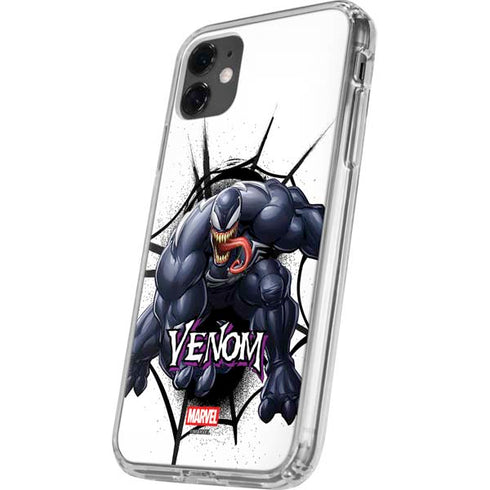 Marvel Venom Reaching Forward iPhone 11 Clear Case