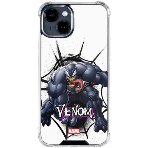 Marvel Venom Reaching Forward iPhone 14 Clear Case
