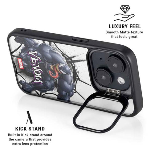 Marvel Venom Reaching Forward iPhone 14 Kickstand Case