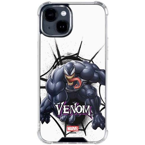 Marvel Venom Reaching Forward iPhone 14 Plus Clear Case