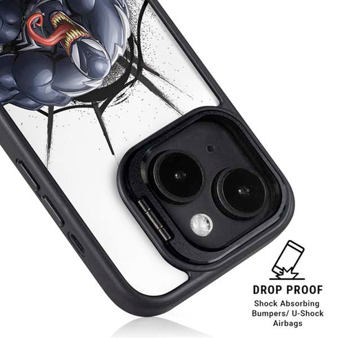 Marvel Venom Reaching Forward iPhone 14 Plus Kickstand Case