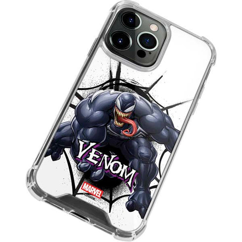 Marvel Venom Reaching Forward iPhone 14 Pro Clear Case