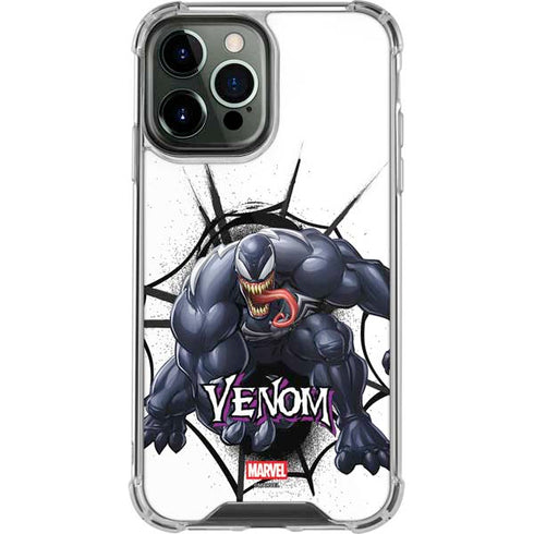 Marvel Venom Reaching Forward iPhone 14 Pro Max Clear Case