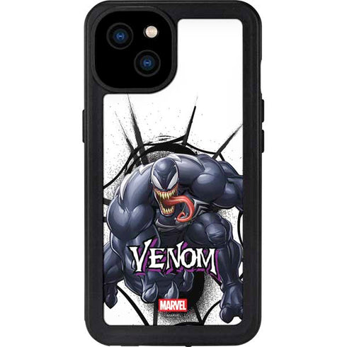 Marvel Venom Reaching Forward iPhone 15 Plus Waterproof Case
