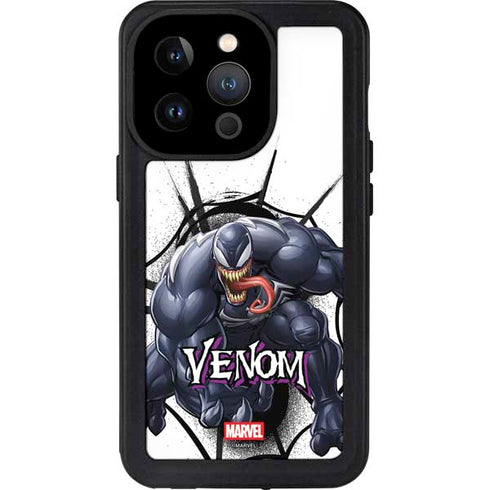 Marvel Venom Reaching Forward iPhone 15 Pro Waterproof Case