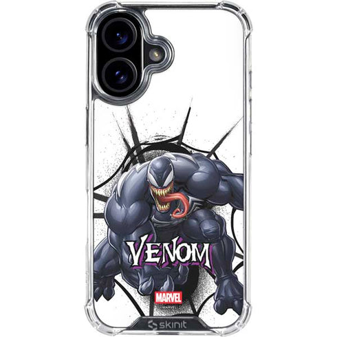 Marvel Venom Reaching Forward iPhone 16 Plus Clear Case