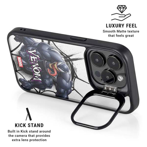 Marvel Venom Reaching Forward iPhone 16 Pro Max Kickstand Case