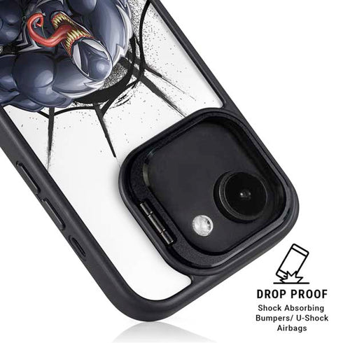 Marvel Venom Reaching Forward iPhone 16e Kickstand Case